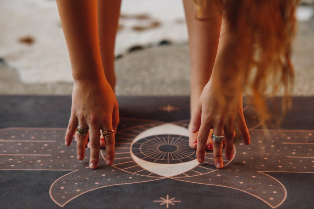 Touching the third eye for personal transformation. Photo by koolshooters on pexels